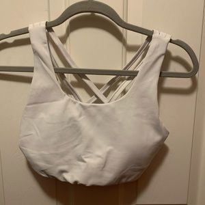 Senita strappy white sports bra